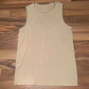 Taupe Sleeveless Shell Tank Top